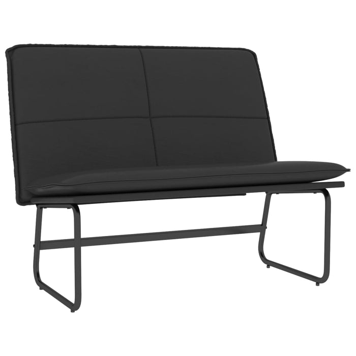 Bancă, negru, 100x75x76 cm, piele ecologică - WALTI WALTI