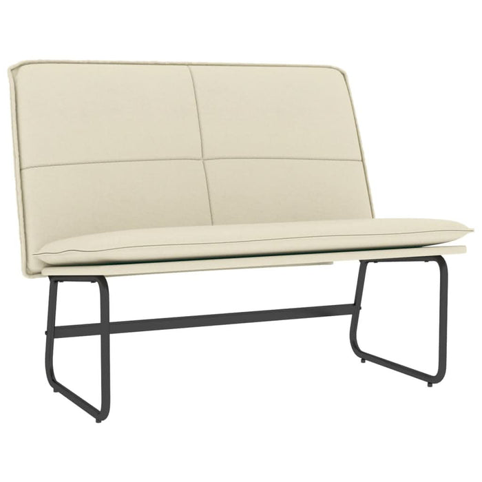 Bancă, crem, 100x75x76 cm, piele ecologică - WALTI WALTI