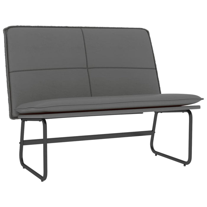 Bancă, gri, 100x75x76 cm, piele ecologică WALTI