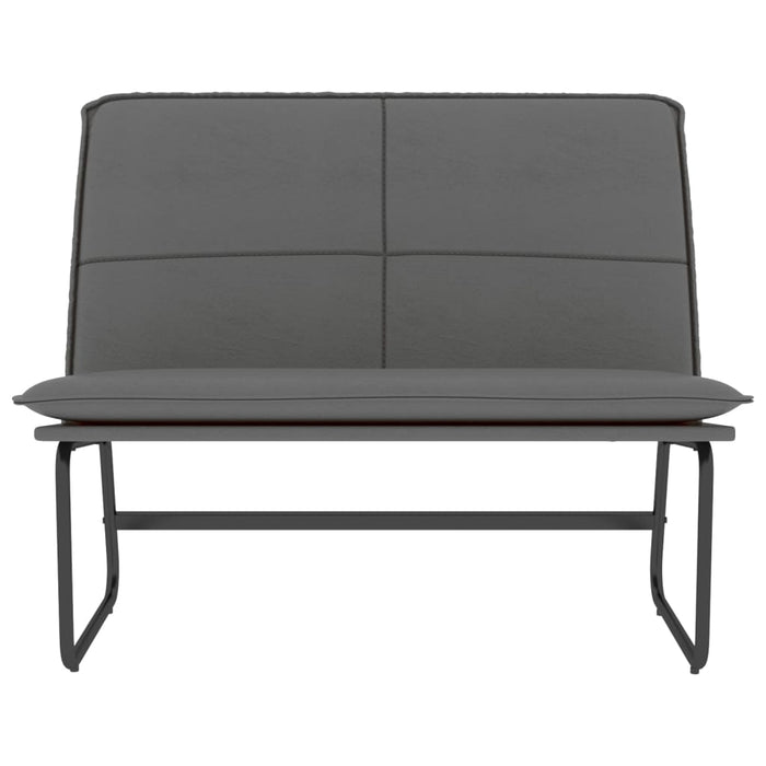 Bancă, gri, 100x75x76 cm, piele ecologică WALTI