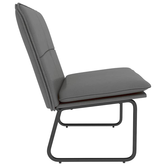 Bancă, gri, 100x75x76 cm, piele ecologică WALTI