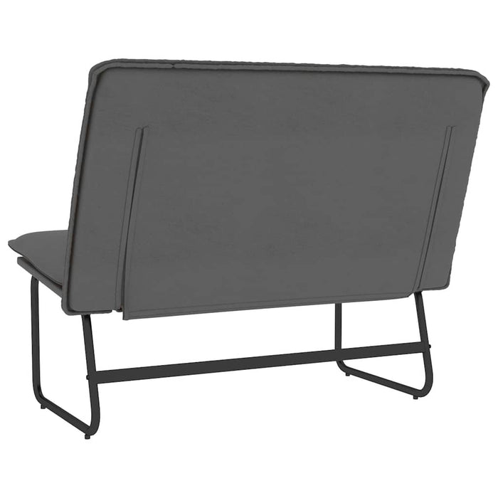 Bancă, gri, 100x75x76 cm, piele ecologică WALTI