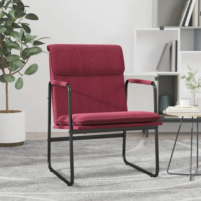 Scaun de relaxare, roșu vin, 55x64x80 cm, material textil - WALTI WALTI
