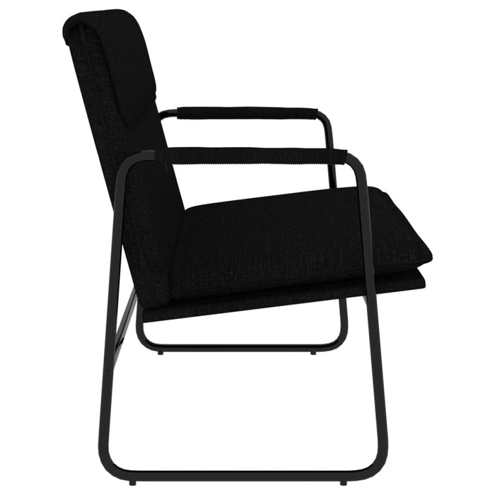 Bancă, negru, 100x64x80 cm, textil - WALTI WALTI