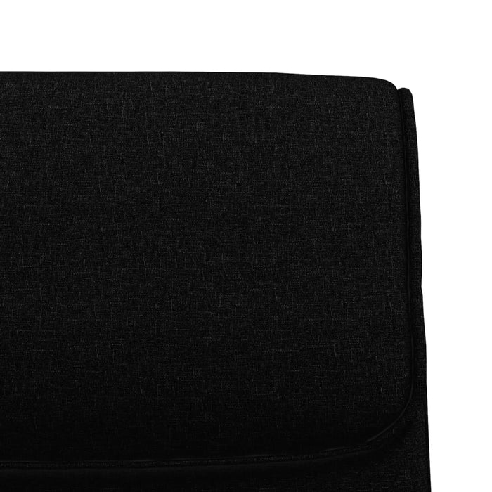 Bancă, negru, 100x64x80 cm, textil - WALTI WALTI