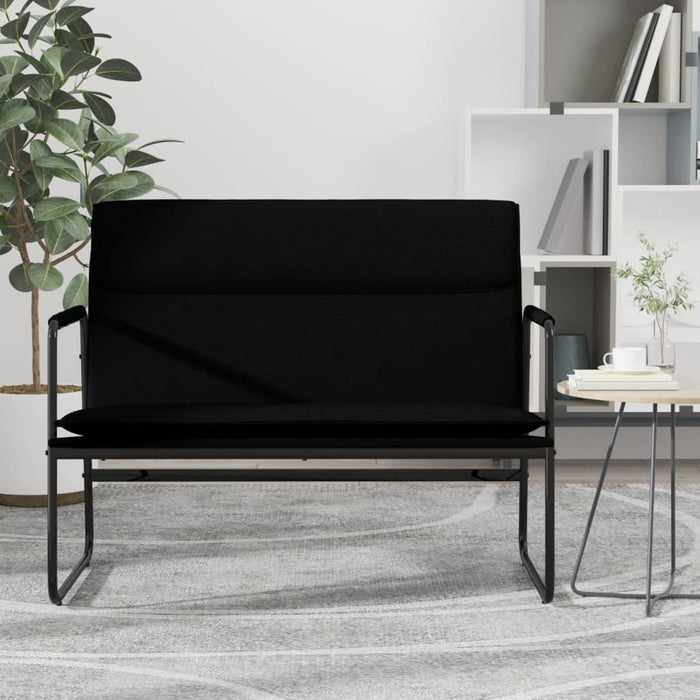 Bancă, negru, 100x64x80 cm, textil - WALTI WALTI