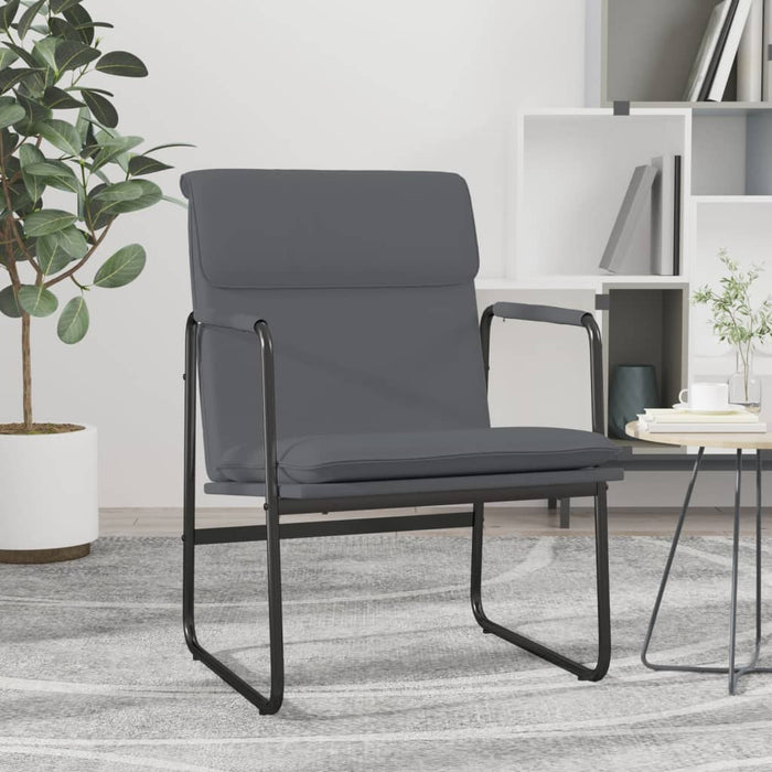 Scaun de relaxare, gri, 55x64x80 cm, piele artificială - WALTI WALTI