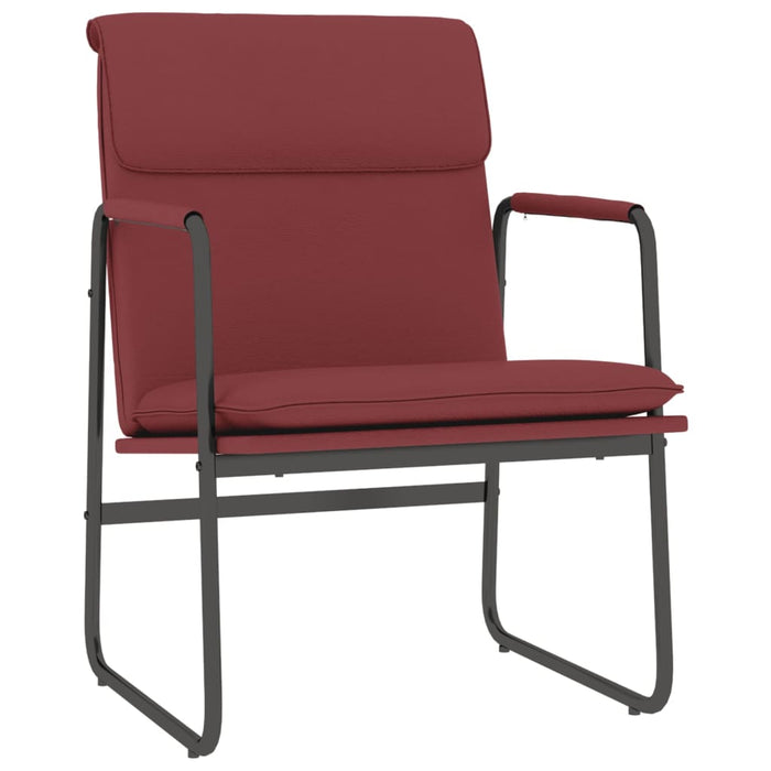 Scaun de relaxare, roșu vin, 55x64x80 cm, piele artificială WALTI