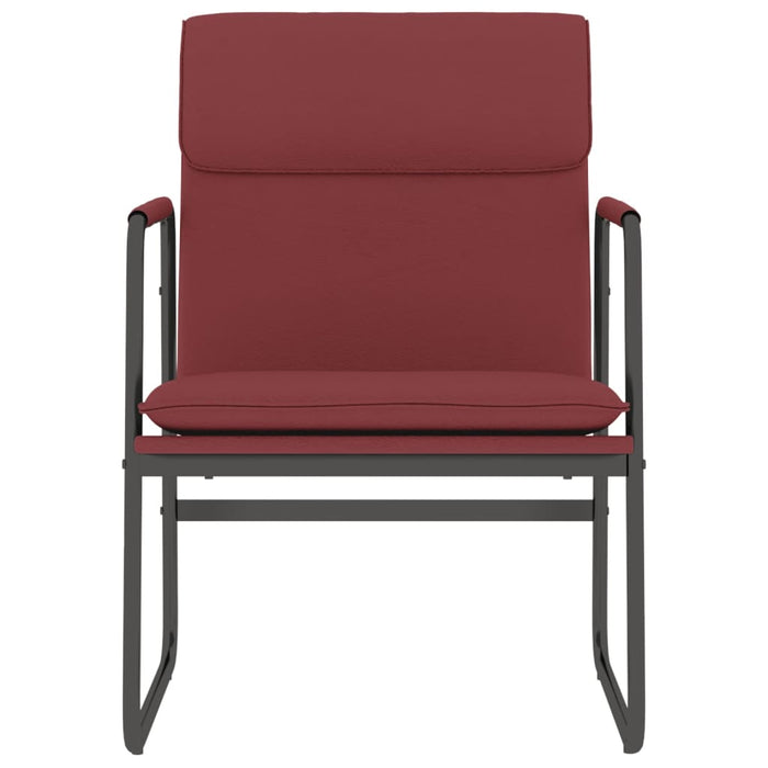 Scaun de relaxare, roșu vin, 55x64x80 cm, piele artificială WALTI