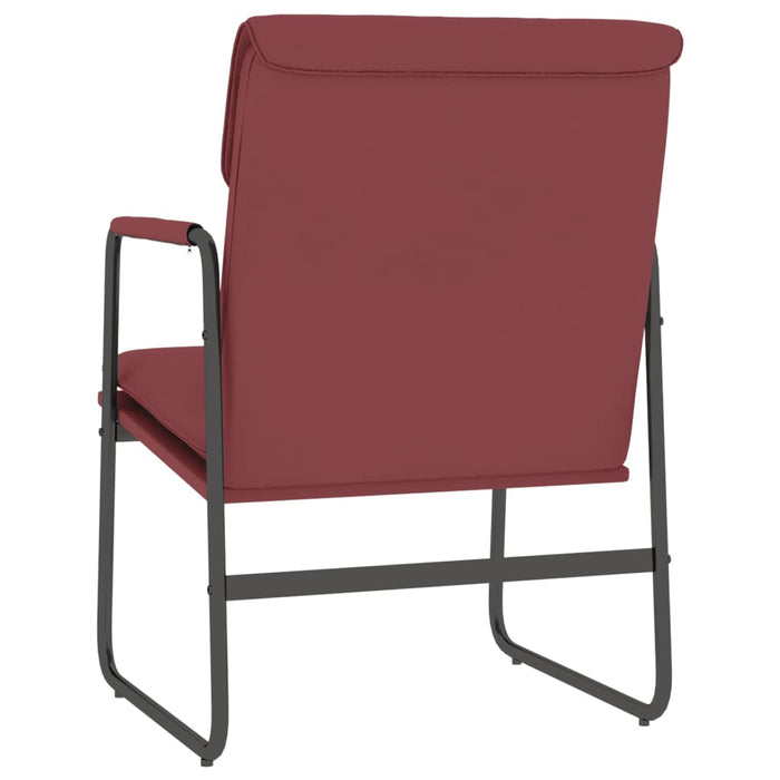Scaun de relaxare, roșu vin, 55x64x80 cm, piele artificială WALTI