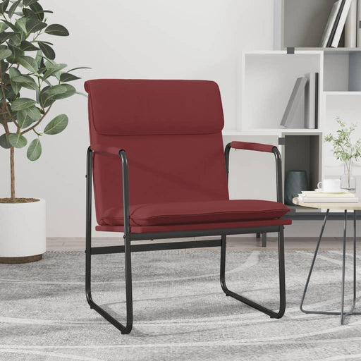 Scaun de relaxare, roșu vin, 55x64x80 cm, piele artificială - WALTI WALTI