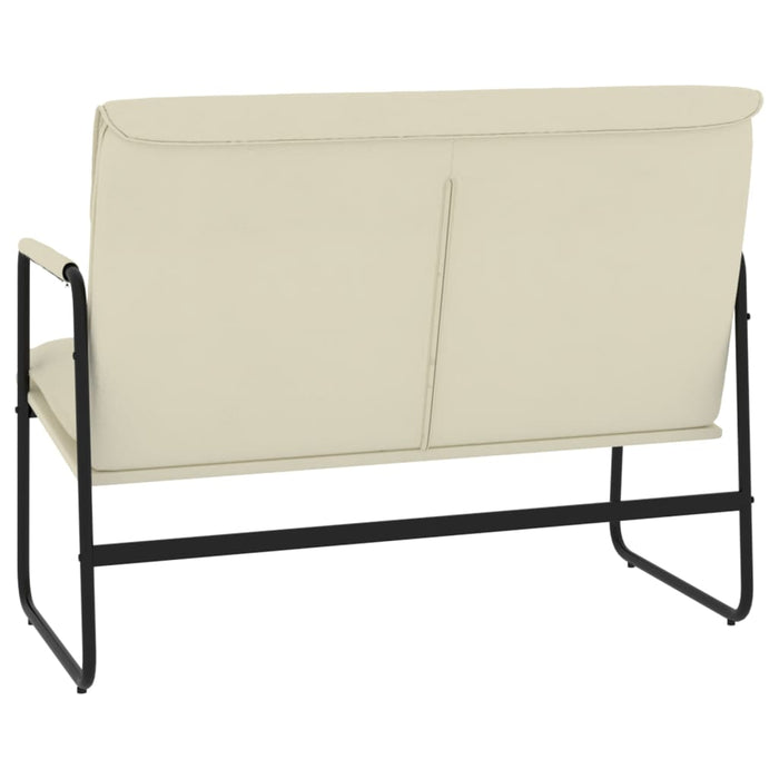 Bancă, crem, 100x64x80 cm, piele ecologică WALTI