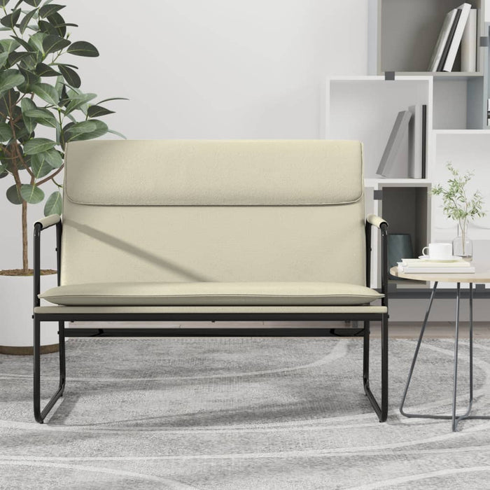 Bancă, crem, 100x64x80 cm, piele ecologică WALTI