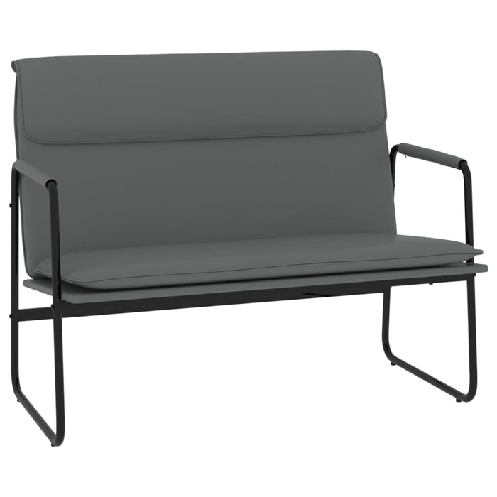 Bancă, gri, 100x64x80 cm, piele ecologică - WALTI WALTI