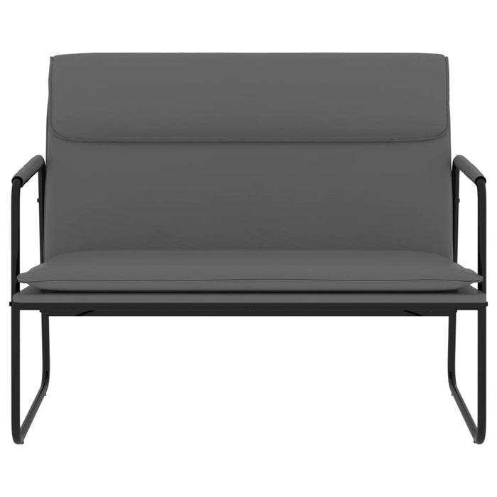 Bancă, gri, 100x64x80 cm, piele ecologică - WALTI WALTI