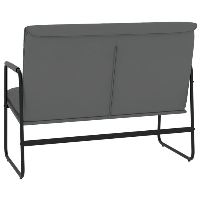 Bancă, gri, 100x64x80 cm, piele ecologică - WALTI WALTI