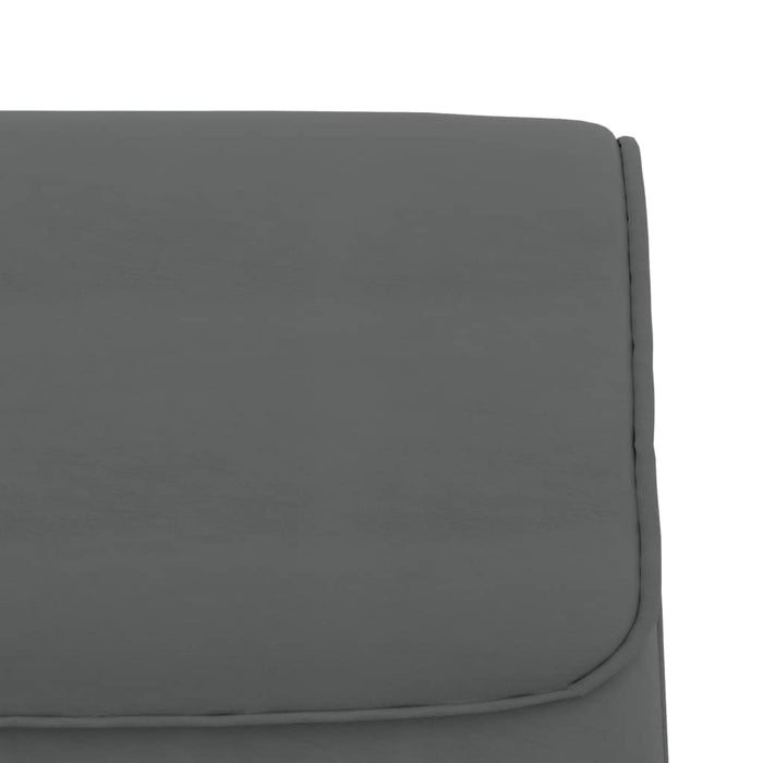 Bancă, gri, 100x64x80 cm, piele ecologică - WALTI WALTI