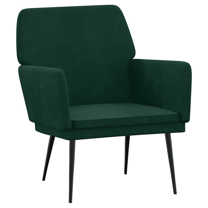 Fotoliu, verde închis, 62x79x79 cm, catifea WALTI