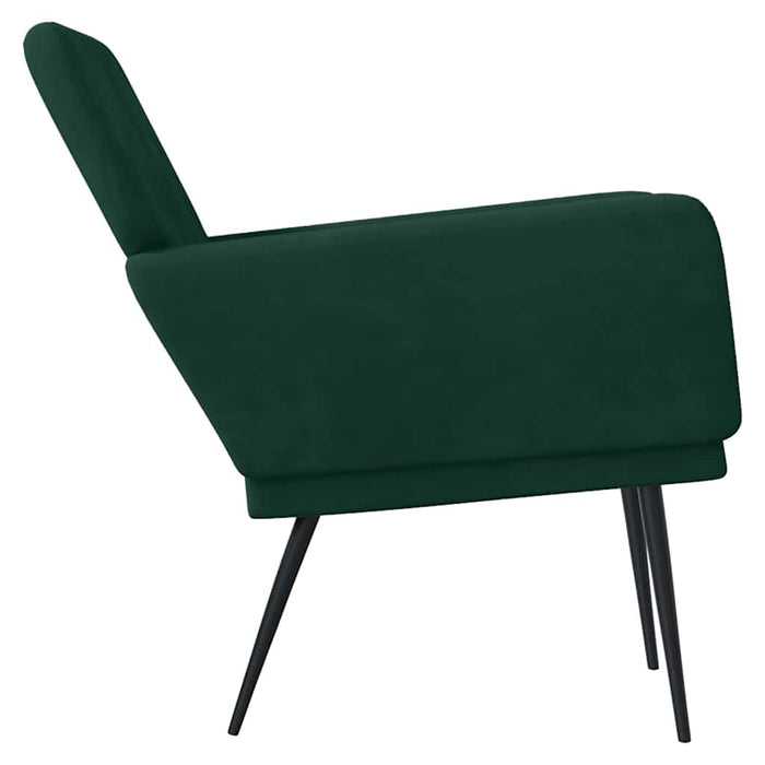 Fotoliu, verde închis, 62x79x79 cm, catifea WALTI