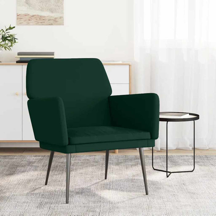 Fotoliu, verde închis, 62x79x79 cm, catifea WALTI