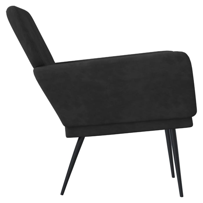 Fotoliu, negru, 62x79x79 cm, catifea - WALTI WALTI