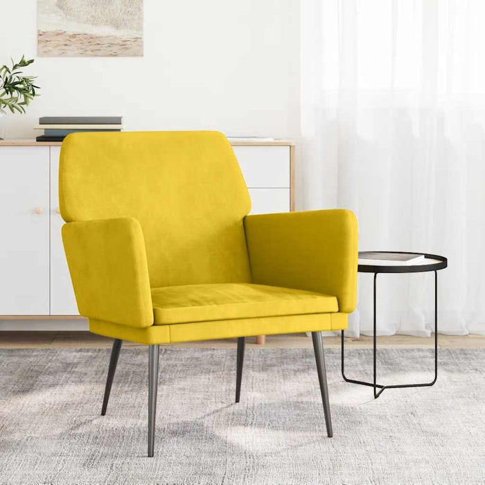 Fotoliu, galben, 62x79x79 cm, catifea - WALTI WALTI