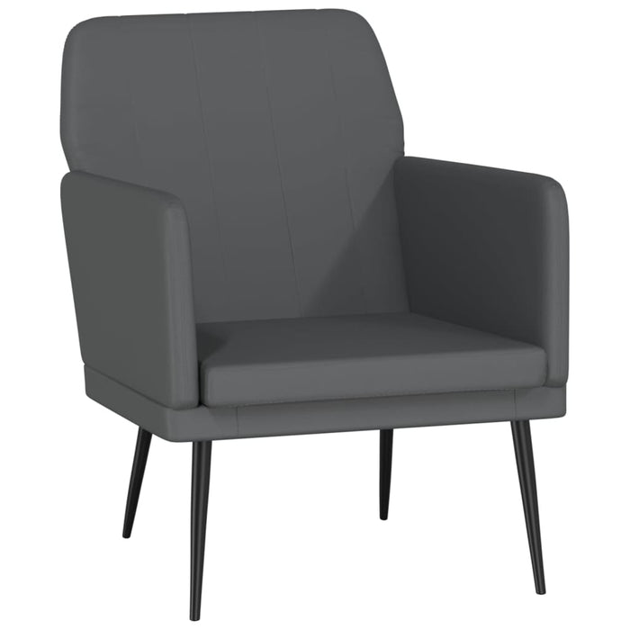 Fotoliu, gri, 61x78x80 cm, piele artificială - WALTI WALTI