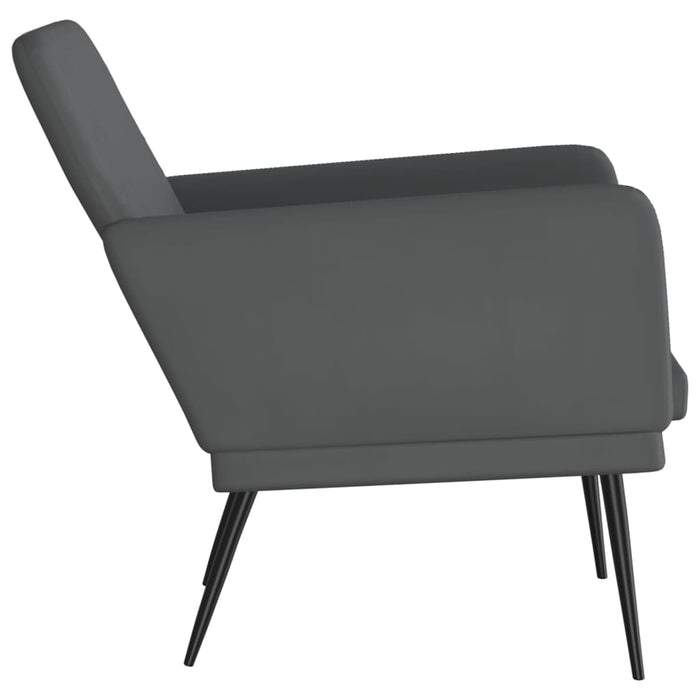 Fotoliu, gri, 61x78x80 cm, piele artificială - WALTI WALTI