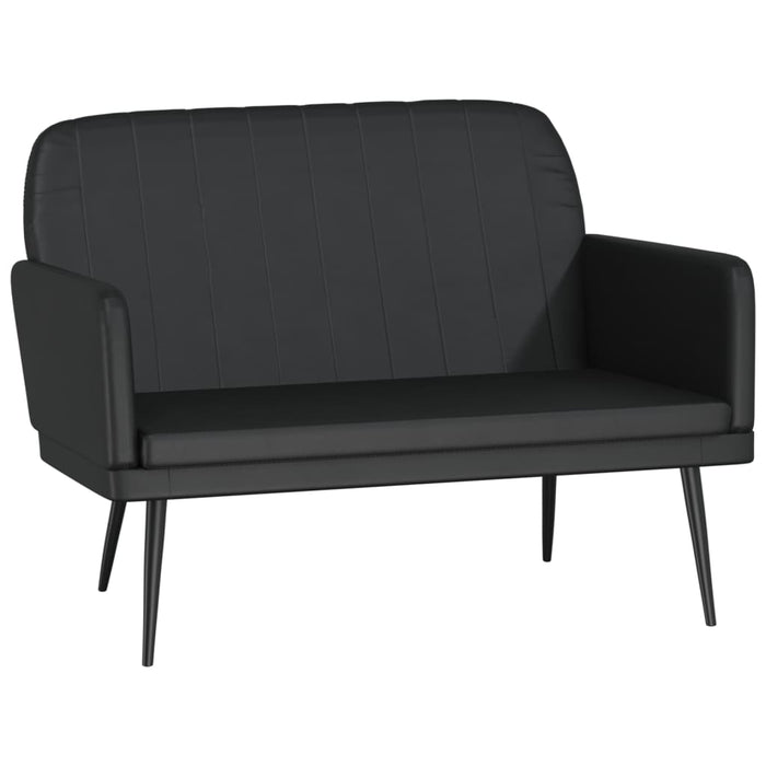 Bancă, negru, 107x80x81 cm, piele ecologică - WALTI WALTI