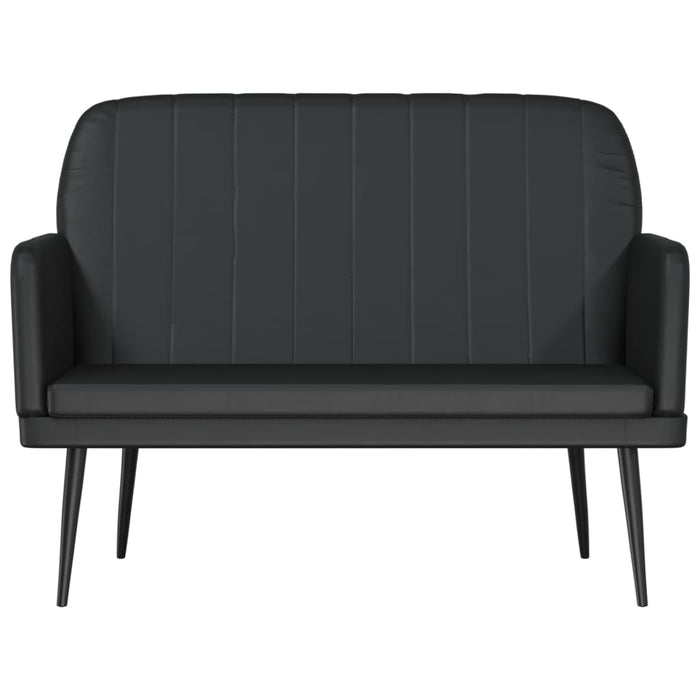 Bancă, negru, 107x80x81 cm, piele ecologică - WALTI WALTI