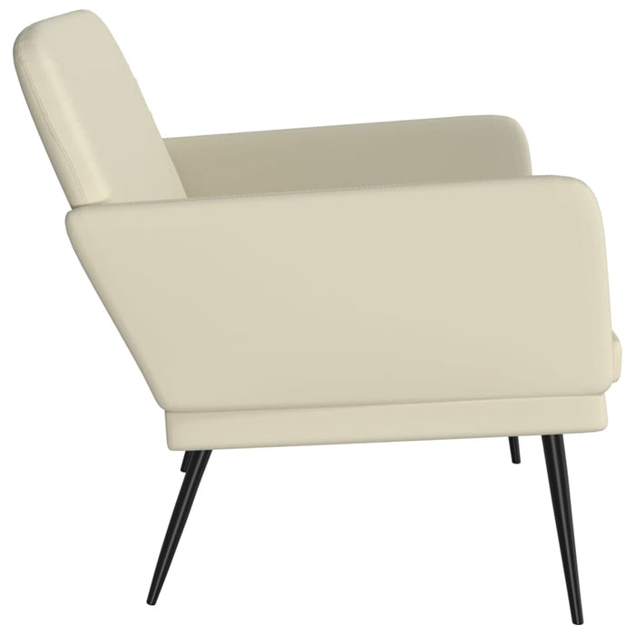 Bancă, crem, 107x80x81 cm, piele ecologică - WALTI WALTI