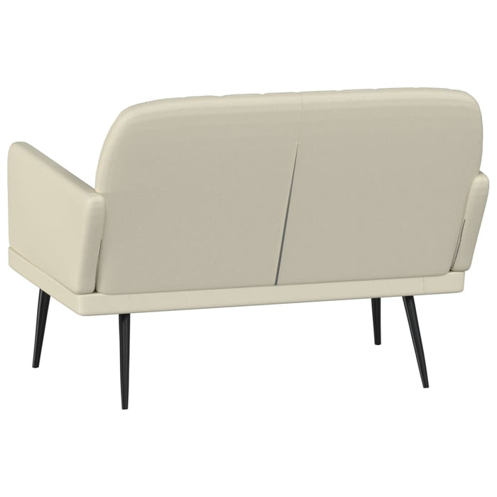 Bancă, crem, 107x80x81 cm, piele ecologică - WALTI WALTI