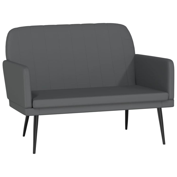 Bancă, gri, 107x80x81 cm, piele ecologică - WALTI WALTI