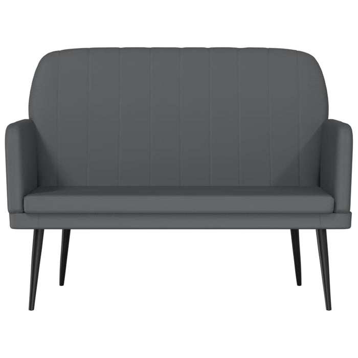 Bancă, gri, 107x80x81 cm, piele ecologică - WALTI WALTI