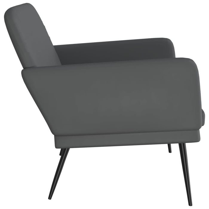 Bancă, gri, 107x80x81 cm, piele ecologică - WALTI WALTI