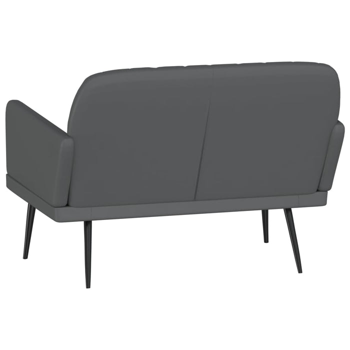 Bancă, gri, 107x80x81 cm, piele ecologică - WALTI WALTI
