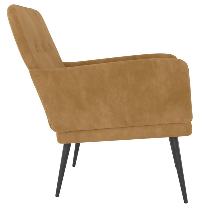 Fotoliu, maro, 62x79x79 cm, catifea - WALTI WALTI