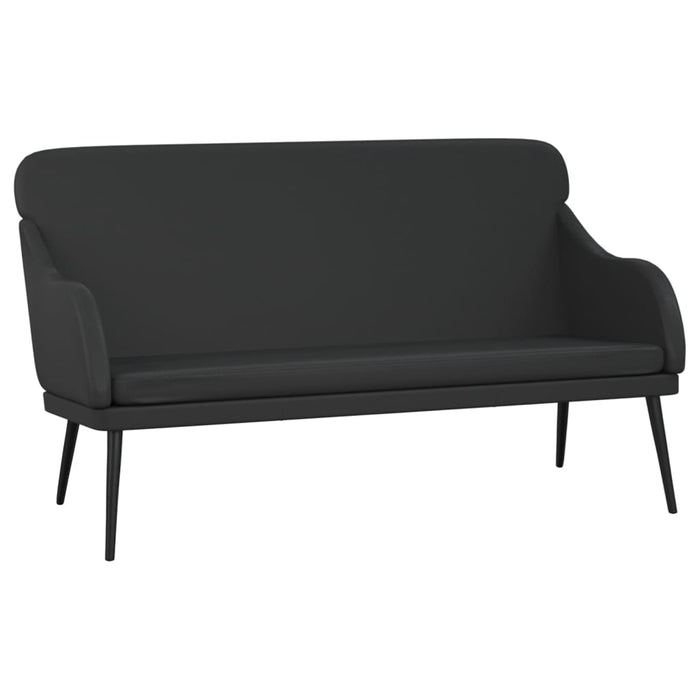 Bancă, negru, 110x76x80 cm, piele ecologică - WALTI WALTI