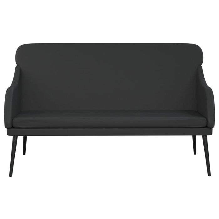 Bancă, negru, 110x76x80 cm, piele ecologică - WALTI WALTI