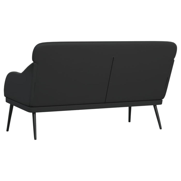 Bancă, negru, 110x76x80 cm, piele ecologică - WALTI WALTI