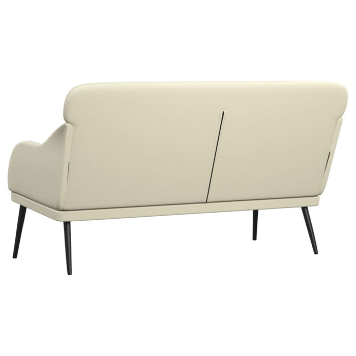 Bancă, crem, 110x76x80 cm, piele ecologică - WALTI WALTI
