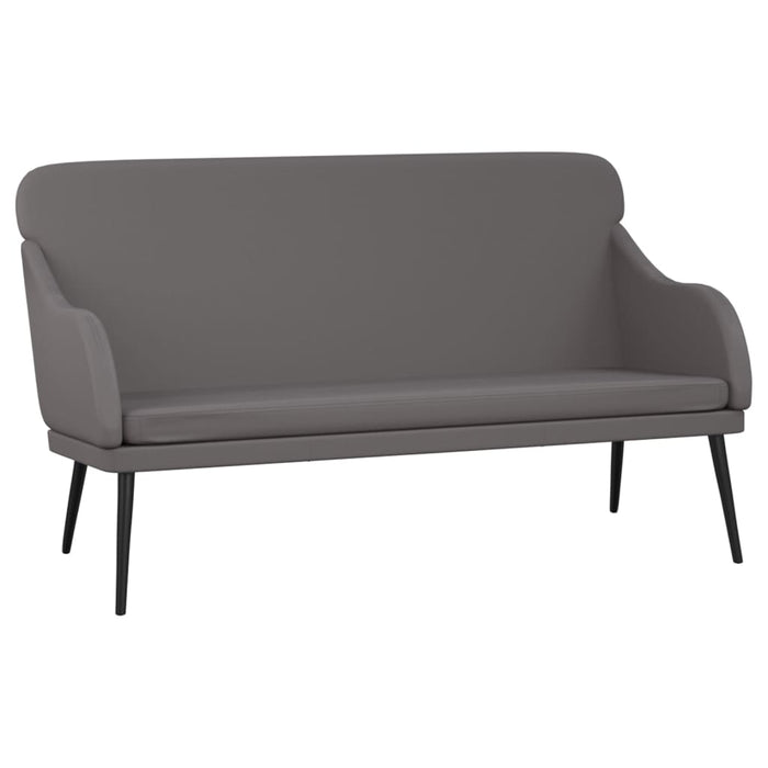 Bancă, gri, 110x76x80 cm, piele ecologică - WALTI WALTI