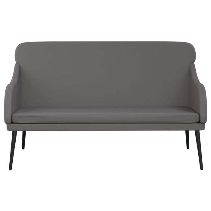 Bancă, gri, 110x76x80 cm, piele ecologică - WALTI WALTI