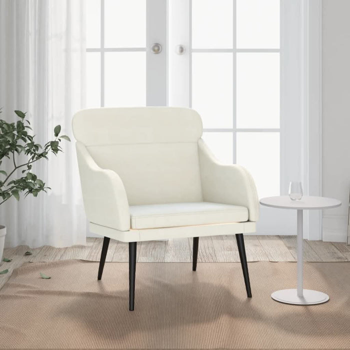 Fotoliu, crem, 63x76x80 cm, catifea - WALTI WALTI