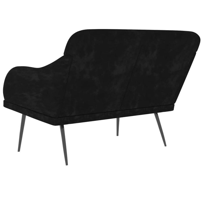 Bancă, negru, 110x76x80 cm, catifea - WALTI WALTI