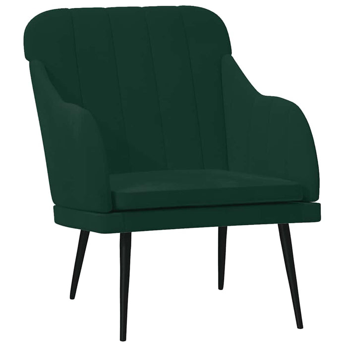Fotoliu, verde închis, 63x76x80 cm, catifea WALTI