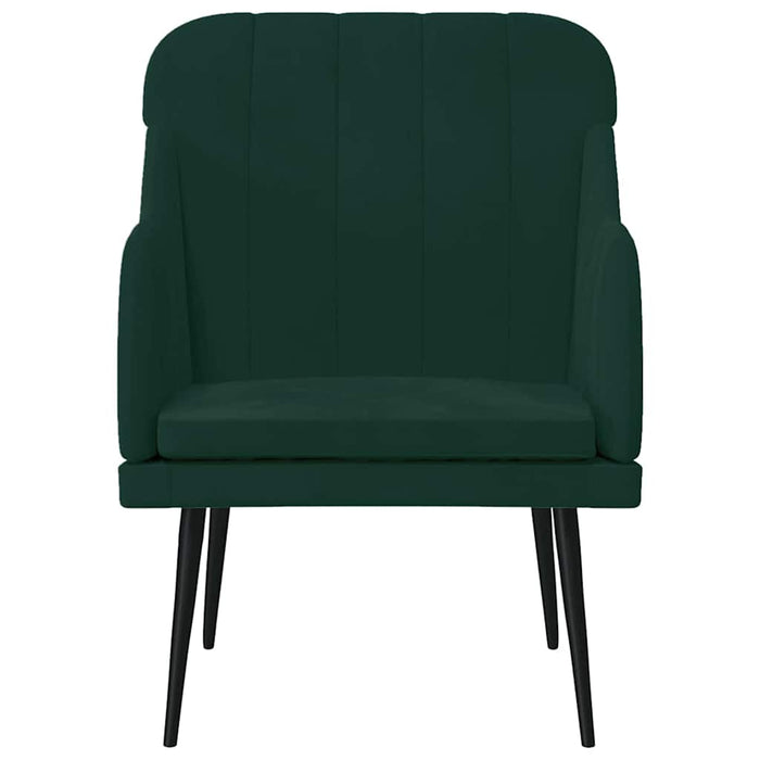 Fotoliu, verde închis, 63x76x80 cm, catifea WALTI
