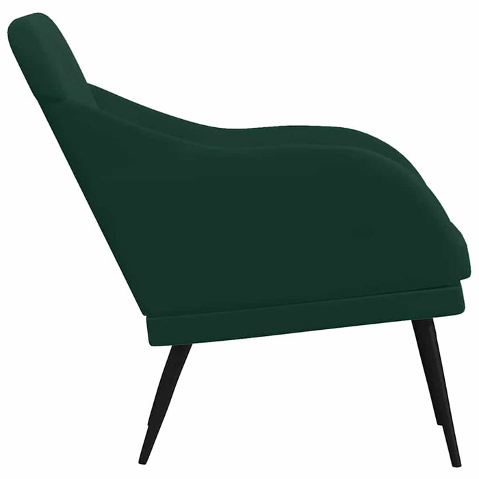 Fotoliu, verde închis, 63x76x80 cm, catifea WALTI