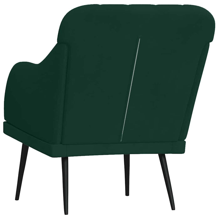 Fotoliu, verde închis, 63x76x80 cm, catifea WALTI
