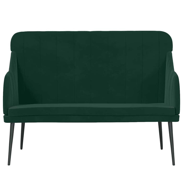 Bancă, verde închis, 110x76x80 cm, catifea - WALTI WALTI